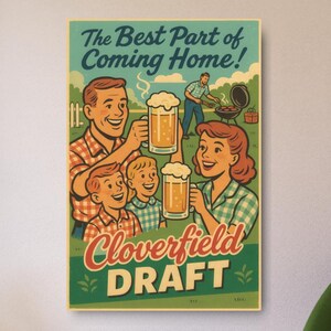 Vintage Beer Metal Art Wall Sign - Retro Bar Decor, Man Cave Plaque, Rustic Brewery Wall Hanging, Pub Artwork, Unique Tavern Sign
