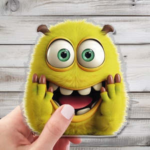 Cute Peeking Monsters Wall Decal - Enchanting Wall Decor for Monster Lovers - Whimsical Wall Art for Home, Nursery, Playroom Setup