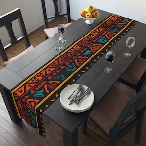 Tribal Pattern Table Runner | Table Decor |  Housewarming Gift | Cotton Tablecloth | Cotton Table Runner |  Traditional Table Runner