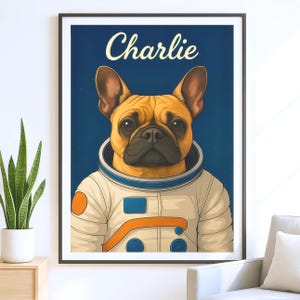 Custom Astronaut Pet Portrait – Launch Your Pet to Intergalactic Stardom - Perfect Gift for Dog or Cat Pet Lovers - Digital  Download
