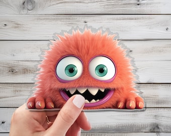 Cute Peeking Monsters Wall Decal - Enchanting Wall Decor for Monster Lovers - Whimsical Wall Art for Home, Nursery, Playroom Setup