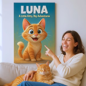 Custom Pet Comic Movie Poster from Photo - Turn Your Pet into a Cute Movie Star - Funny Gift for Pet Owners - Digital Image Download