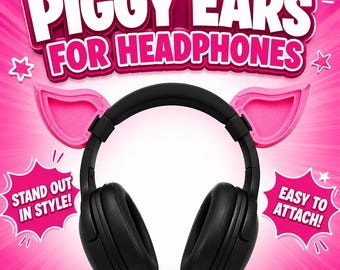 Piggy Ears for Headphones - 3D Printed Streamer & Gaming Headset Attachment