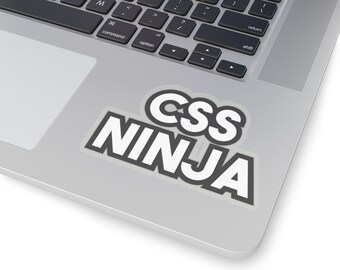 CSS Ninja - Geeky Laptop Sticker Decal for Tecchies, Nerds & Coders