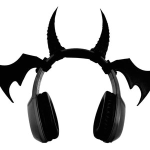Dragon Wings + Horns for Headphones, Headset & Cosplay Props.  Twitch Streamer Gaming Headset Attachment