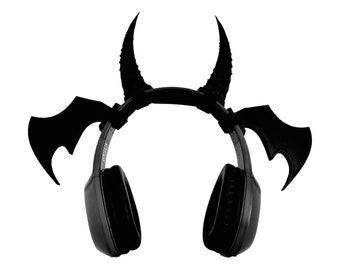 Dragon Wings + Horns for Headphones, Headset & Cosplay Props.  Twitch Streamer Gaming Headset Attachment