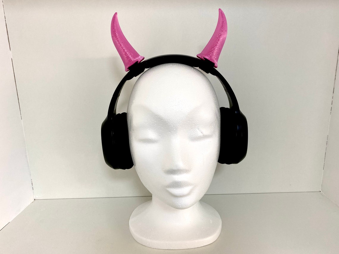 Pink Devil Horns for Headphones Headset & Cosplay Props. Etsy