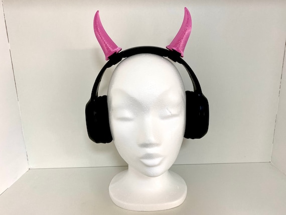Glow-in-the-Dark Green Silicone Horns For Headphones - Cosplay & Gaming Headset Decorations