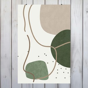 Künstlerische Harmonie in Japandi Poster, Gelassenheit, Wand Kunst Druck, Premium Fine Art Papier, 3 Größen - Einzigartiges Kunstwerk für das Haus