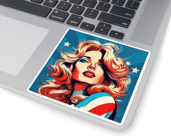 Retro Superhero Pop Art Sticker - Epic Decal for Laptop, Water Bottle, Journal or Planner