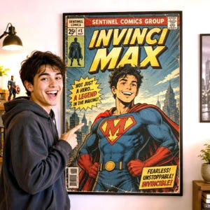 Retrato personalizado de portada de cómic a partir de una foto: regalo artístico de estilo retro vintage para amigos o parejas - Descarga de archivo digital