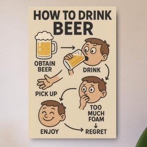 Retro Beer Lovers Metal Sign, Funny Bar Wall Plaque, Vintage Mancave Decor, Rustic Brewery Art, Tavern Hanging Gift, Pub Artwork