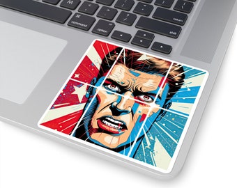 Retro Superhero Pop Art Sticker - Epic Decal for Laptop, Water Bottle, Journal or Planner