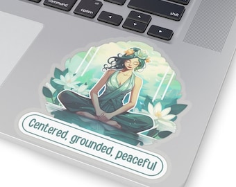 Inner Peace Meditation Vinyl Sticker - Peaceful Mindful Quote Decal