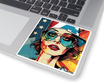 Retro Superhero Pop Art Sticker - Epic Decal for Laptop, Water Bottle, Journal or Planner