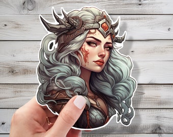 Epic Viking Queen Vinyl Sticker