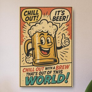 Vintage Beer Commercial Metal Sign, Mancave Wall Decor, Rustic Bar Plaque, Unique Brewery Art, Pub Tavern Hanging, Retro Gift Idea