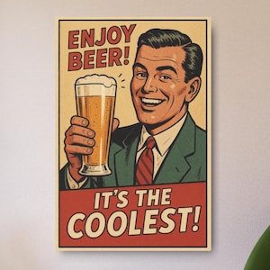 Retro Beer Metal Wall Art Sign, Vintage Brewery Plaque, Rustic Pub Hanging Decor, Mancave Bar Artwork, Unique Tavern Advertising Gift