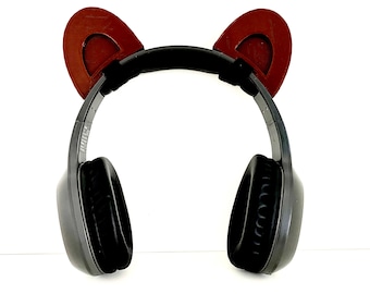 Bear Ears for Headphones, Headset & Cosplay Props.  Twitch Streamer Gaming Headset Attachment