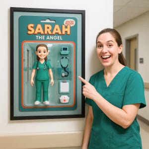 Turn Your Photo into a Custom Action Toy Figure Image - Fun Toy Box Style Art Gift - Digital Image Download Only, No Physical Item Shipped