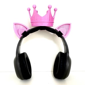 Kitty Princess Set for Headphones, Headset & Cosplay Props.  Twitch Streamer Gaming Headset Attachment