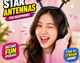 Star Antenna for Headphones - 3D Printed Headset Streamer & Gaming