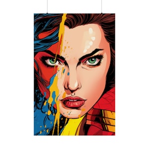 Bold Pop Art Female Comic Portraits - Epic Retro Comic Posters
