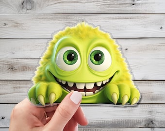 Cute Peeking Monsters Wall Decal - Enchanting Wall Decor for Monster Lovers - Whimsical Wall Art for Home, Nursery, Playroom Setup