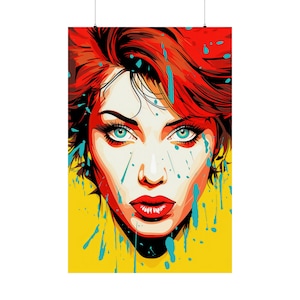 Bold Pop Art Female Comic Portraits - Epic Retro Comic Posters