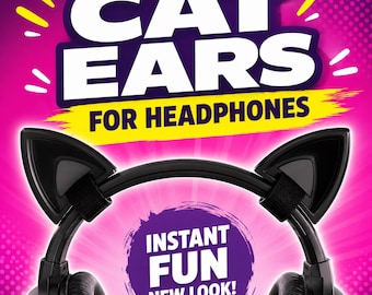 Cat Ears Headphones - Twitch, Streamer & Gaming Headset Attachment