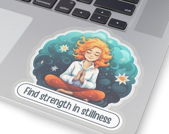 Inner Peace Meditation Vinyl Sticker - Peaceful Mindful Quote Decal