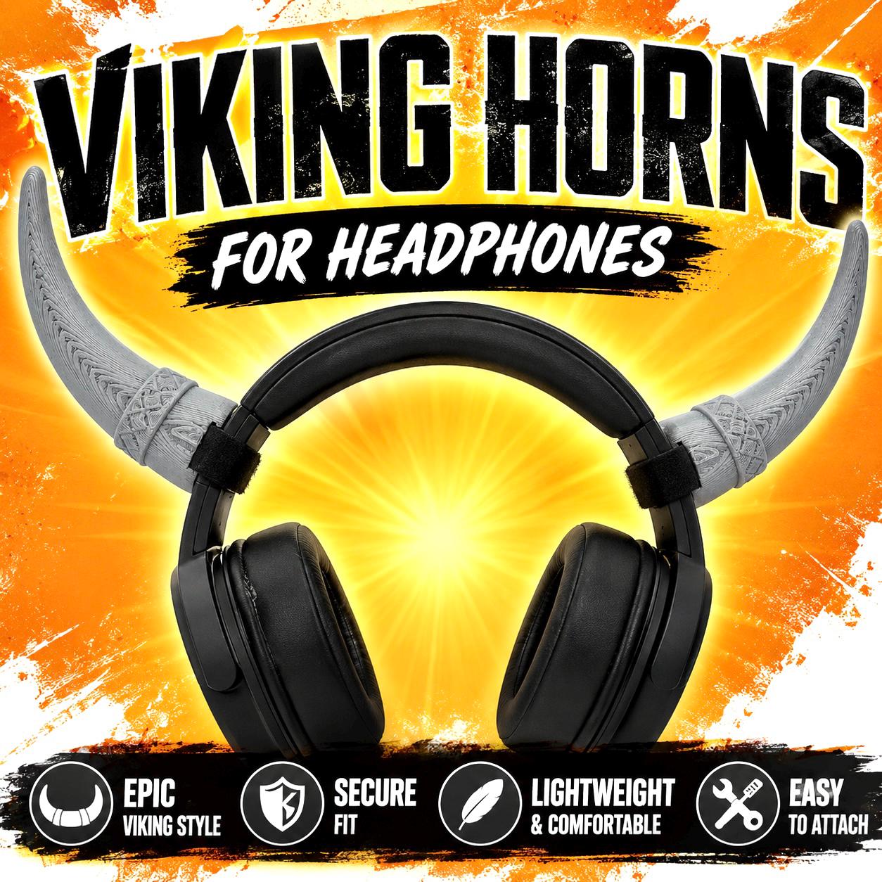 Viking Horns for Headphones - 3D Printed Headset Streamer & Gaming