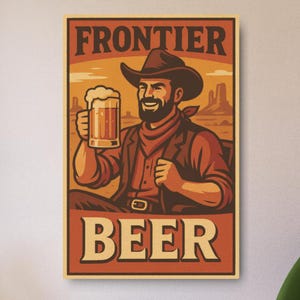 Retro Beer Advertising Metal Wall Art - Mancave Hanging Sign, Vintage Bar Plaque, Unique Brewery Artwork, Rustic Pub Decor, Tavern Art