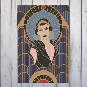 Sophisticated Art Deco Poster, 1920s Vintage Inspired Wall Art, Premium Matte Paper, 3 Sizes - Retro Home Aesthetic