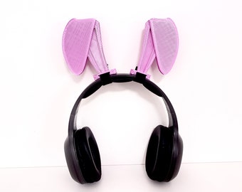 Pink Rabbit Ears for Headphones, Headset & Cosplay Props.  Twitch Streamer Gaming Headset Attachment