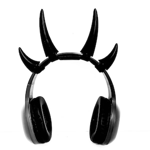 Demon Lord Horns for Headphones, Headset & Cosplay Props.  Twitch Streamer Gamer Girl Gift  Headset Accessories