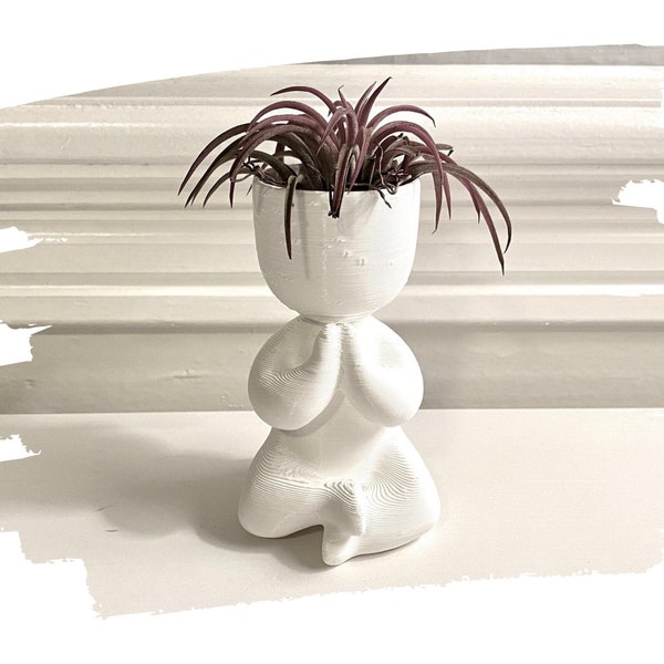 Yoga Yan Air Plant Holder / Airplant Pot. Unique Gift for Yoga Lovers. Beautiful Home Decoration.