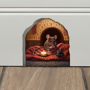 Mouse Sticker For Wall, Mouse Wall Decal, Mouse Vinyl Sticker, Nursery Wall Decor, Tiny Mouse Stickers, Cute Room Decor, Baseboard Sticker