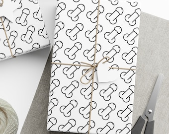 Naughty but Nice Gift Wrap Paper - Eco-Friendly & Unique High Quality Print in Satin or Matte Finish