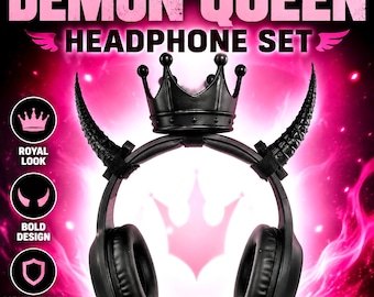 Demon Queen Set for Headphones - 3D Printed Streamer & Gaming Headset Attachment