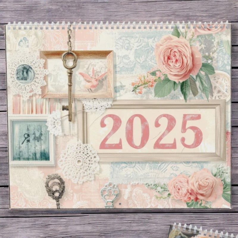 Shabby Chic Calendar 2025 Etsy