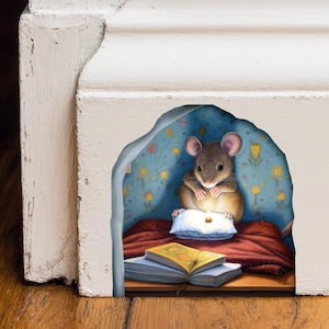 Adesivo de parede para decoração de quarto de bebê, adesivo de vinil para rato, adesivo de parede para buraco de rato, adesivo de rodapé para buraco de rato, adesivo de decoração de quarto