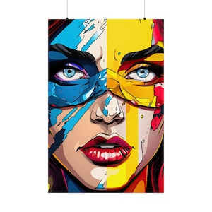 Bold Pop Art Female Comic Portraits - Epic Retro Comic Posters