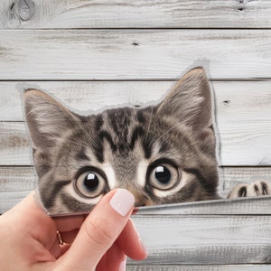 Peeking Cat Wall Decal - Enchanting Wall Decor for Cat Lovers - Whimsical Wall Art for Home, Nursery, Playroom Setup
