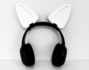 Arctic Fox Ears for Headphones, Headset & Cosplay Props.  Twitch Streamer Gaming Headset Attachment