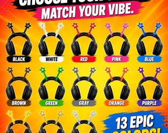 Star Antenna for Headphones - 3D Printed Headset Streamer & Gaming