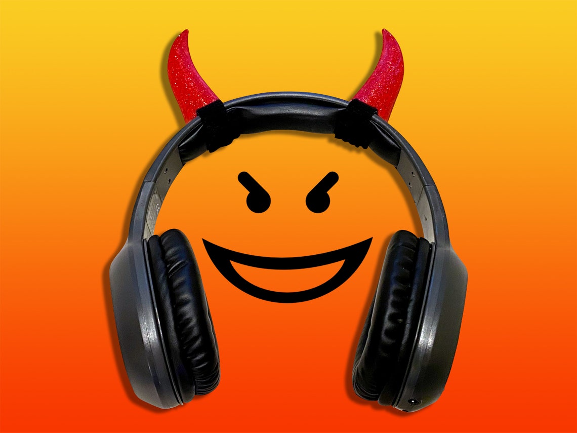 Devil Horns for Headphones Cosplay Demon Horns for Headset Etsy