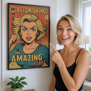 Personalized Comic Book Cover Portrait from Photo - Vintage Retro Style Art Gift for Friends or Couples - Digital File Download