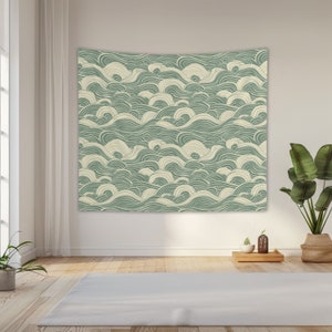 Beruhigender Zen-Harmonie-Wandkunst-Tapisserie - ruhige beruhigende hängende Wandkunst - extra große elegante Yoga Meditationsraum-Wandkunst-Dekoration