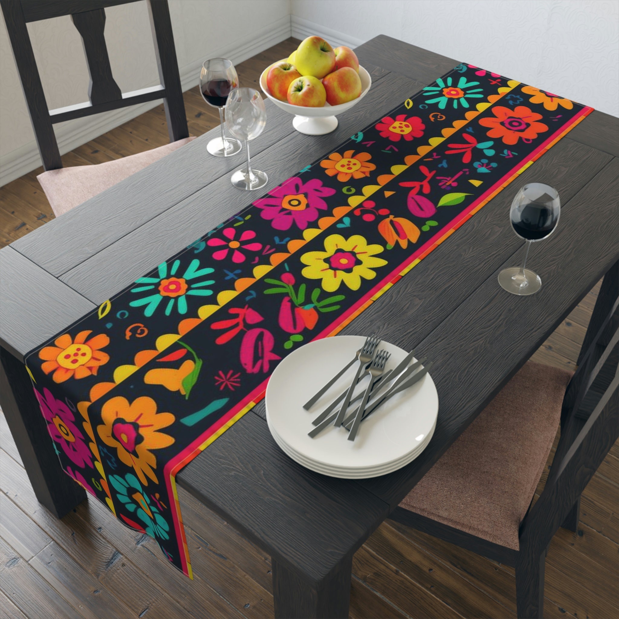 table runner 亀甲取り花丸　帯リメイク　長尺250㎝ table runner 亀甲取り花丸 帯リメイク 長尺250㎝